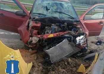 «Калина» с пьяным водителем влетела в отбойник на трассе М-5 «Урал» под Ульяновском