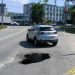 Провал асфальта в Киндяковке: ГАИ ограничила движение на Локомотивной