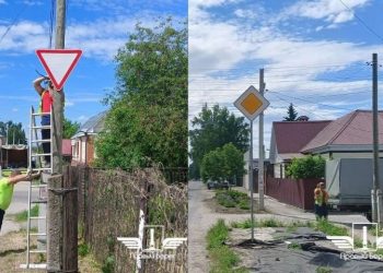 На улицах Мичурина и Бакинской в Ульяновске установили новые знаки приоритета