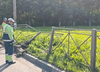 Пострадавшие в ДТП ограждения восстановили на шести дорогах в Ульяновске