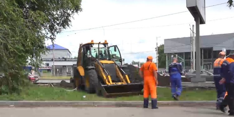В Засвияжье начали строить дополнительную полосу на въезд с Западного бульвара