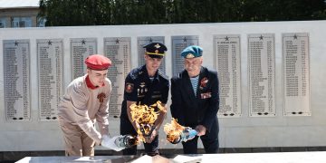 Вечный огонь зажгли в рабочем поселке Тереньга