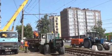 Замену трамвайных путей на Кирова планируют завершить сегодня к вечеру