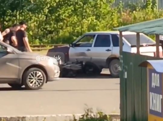 Мотоциклист пострадал в столкновении с легковушкой на севере Ульяновска