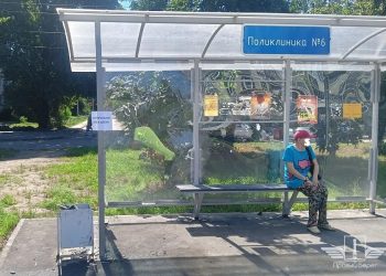 Остановочный павильон на Авиастроителей снова в строю