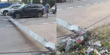 Ульяновец на «десятке» снёс опору освещения и оплатит ущерб городу