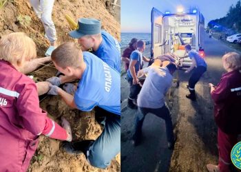Ульяновские спасатели эвакуировали упавшую с обрыва девушку